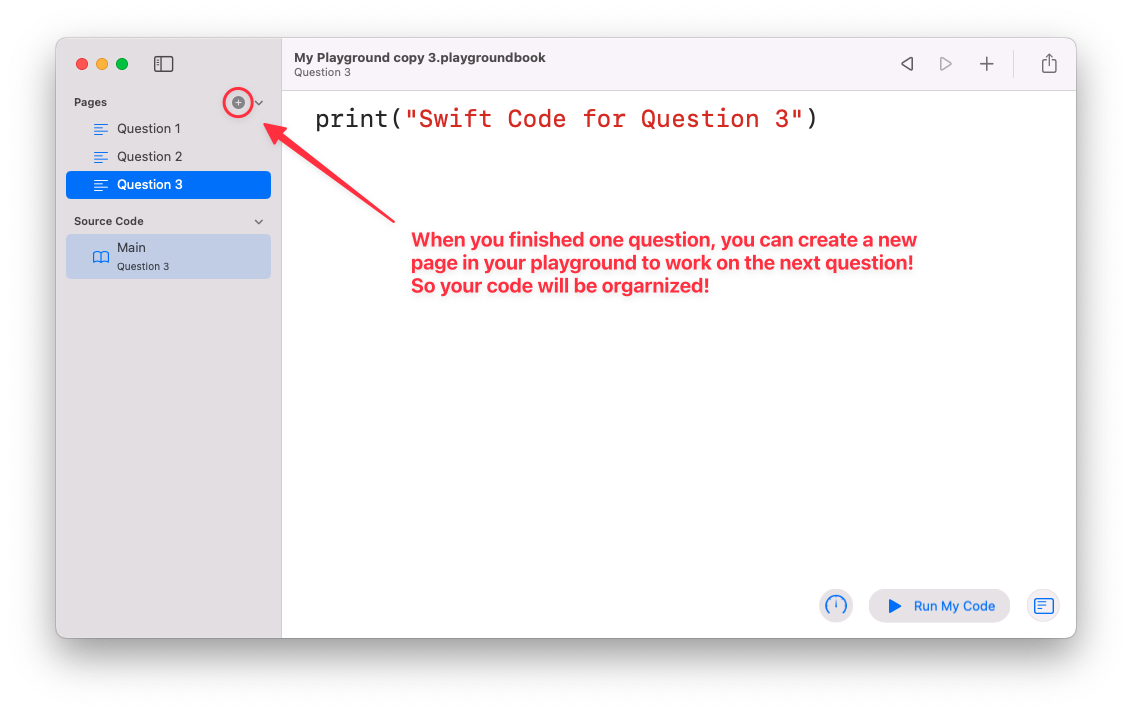 Start with Playgrounds - Step 3